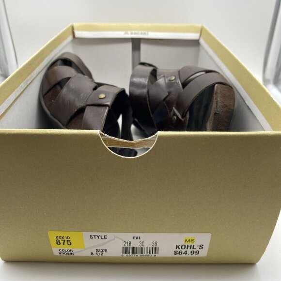 Trueflex Brown Open Toe Sandal Size 8.5 Kohls Box ID 875 - Picture 10 of 11